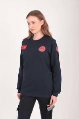 Yeni Evde Sağlık Sıfır Yaka Lacivert Swit (Unisex)