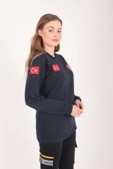 Yeni Evde Sağlık Sıfır Yaka Lacivert Swit (Unisex)
