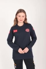 Yeni Evde Sağlık Sıfır Yaka Lacivert Swit (Unisex)
