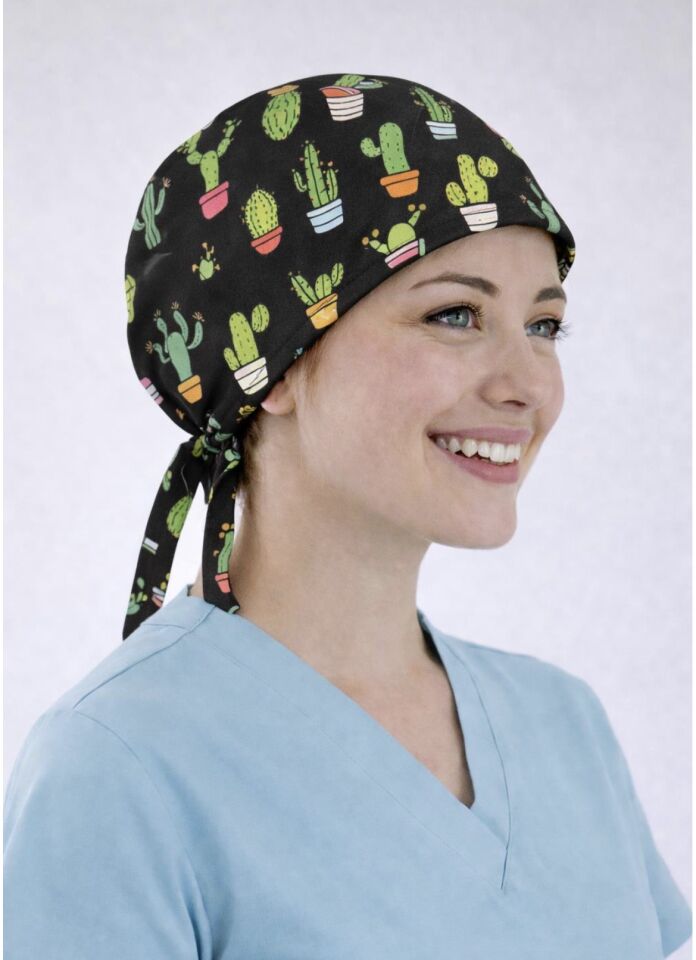 Kaktüs Desenli Bone