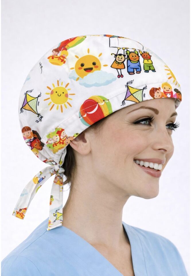 Renkli Güneş Desenli Bone