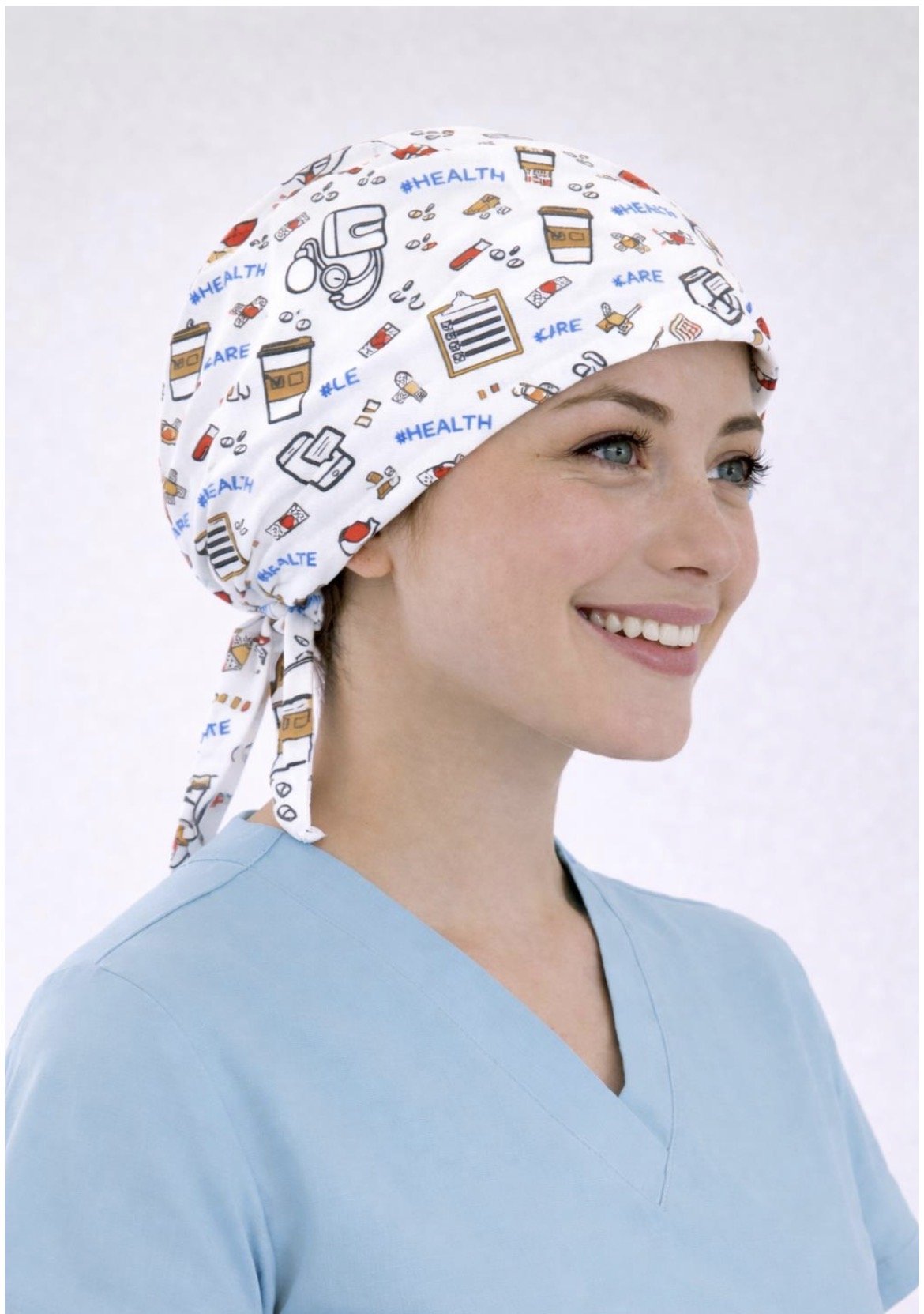 Beyaz Medikal Desenli Bone