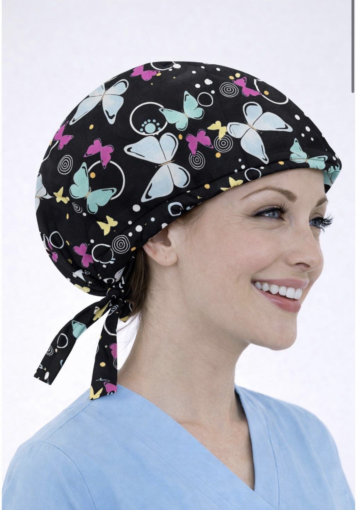 Kelebek Desenli Siyah Bone