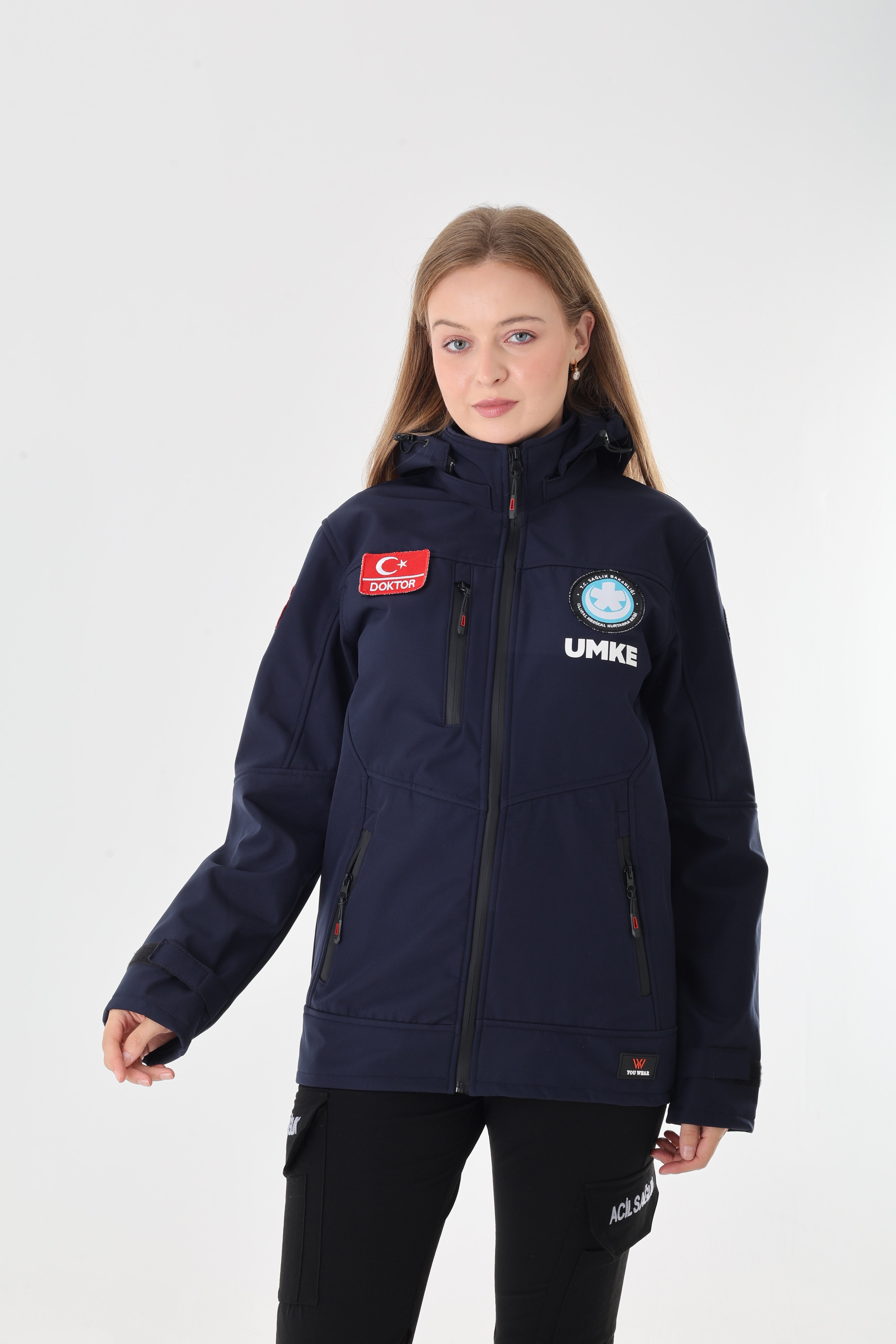 UMKE Lacivert Shoftshell Mont (Unisex-Su Geçirmez)