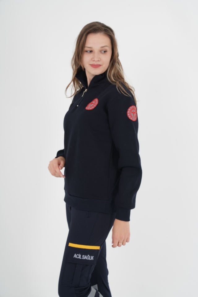 Evde Sağlık Lacivert Fermuarlı Swit (Unisex)