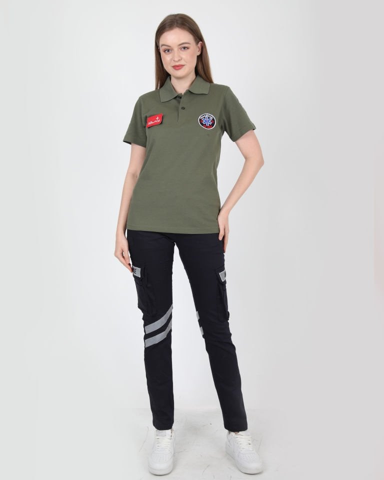 Yeni Paramedik Haki Yeşili Lacost T-shirt (Unisex)