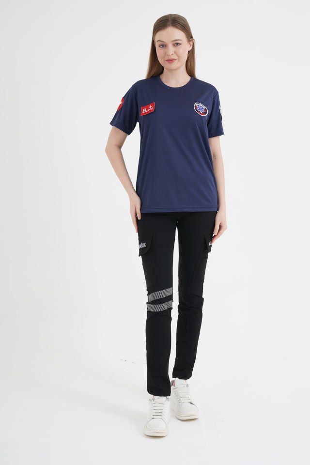 Yeni Paramedik Sıfır Yaka Lacivert Comfort T-shirt (Unisex)
