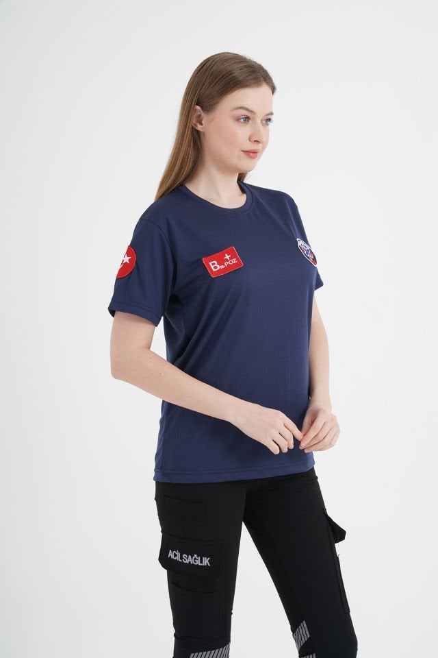 Yeni Paramedik Sıfır Yaka Lacivert Comfort T-shirt (Unisex)