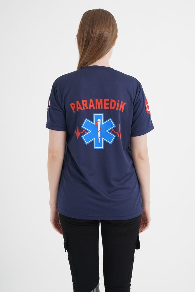 Yeni Paramedik Sıfır Yaka Lacivert Comfort T-shirt (Unisex)