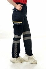 4 Mevsim Lacivert Paramedik Pantolon (Unisex-Yüksek Bel)