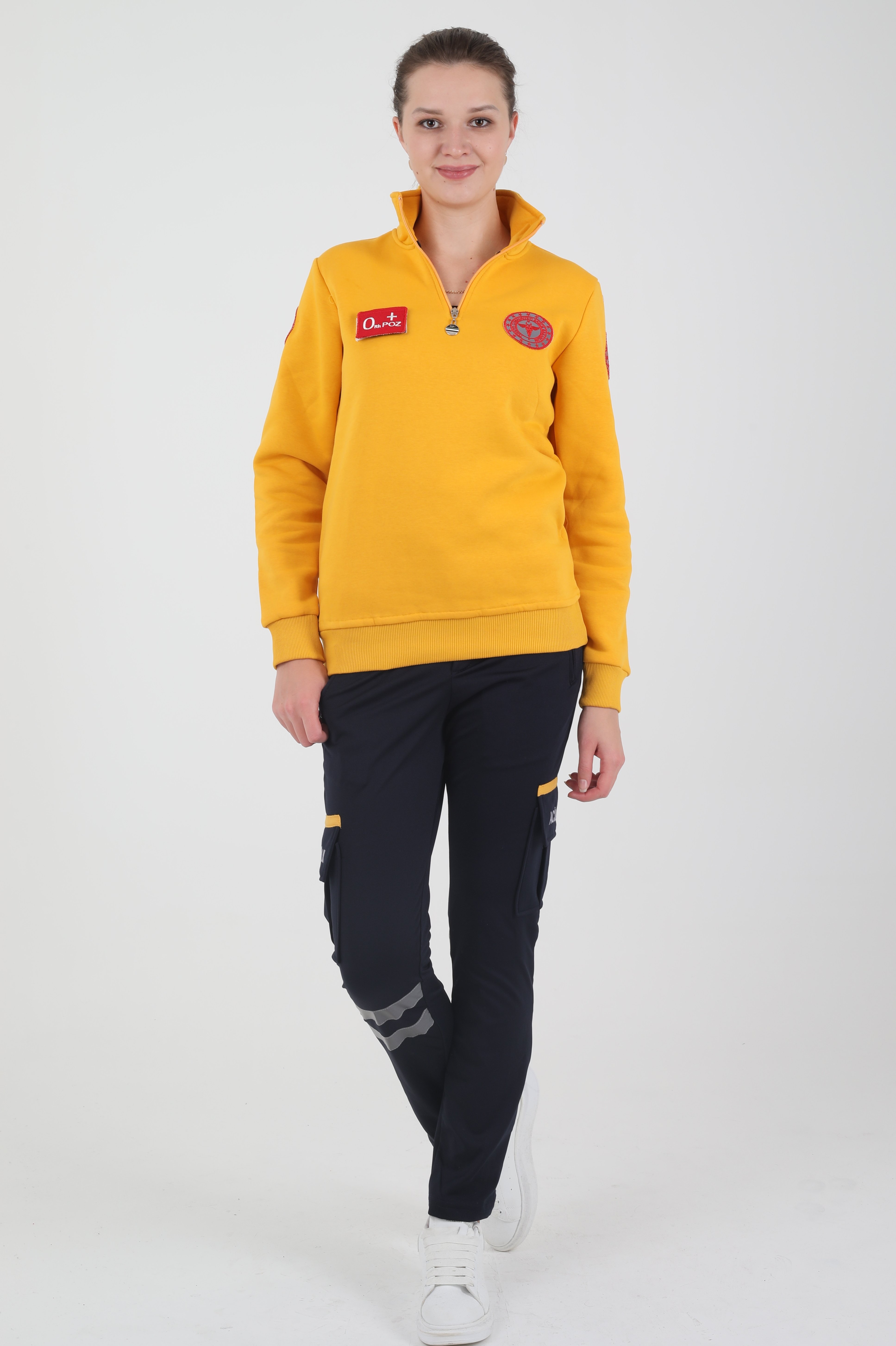 Evde Sağlık Sarı Fermuarlı Swit (Unisex)