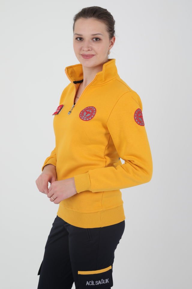 Evde Sağlık Sarı Fermuarlı Swit (Unisex)