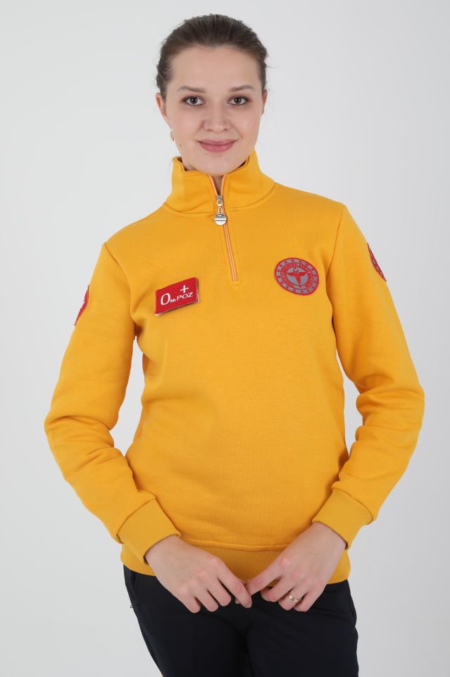 Evde Sağlık Sarı Fermuarlı Swit (Unisex)
