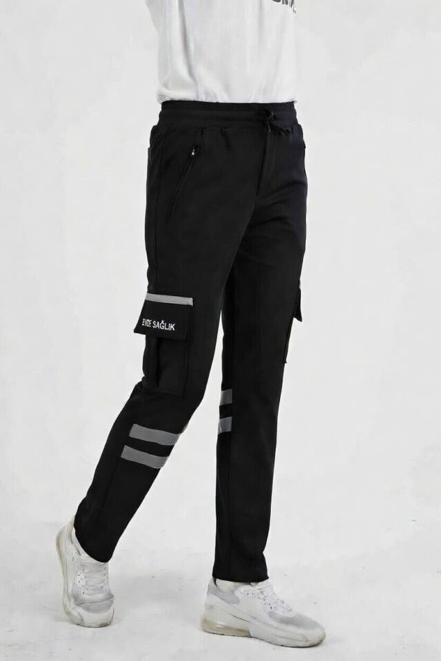 4 Mevsim Evde Sağlık Siyah Eşofman Pantolon (Unisex)