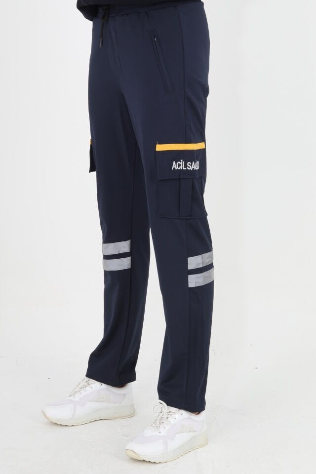 112 Acil Sağlık 4 Mevsim Likralı Lacivert Eşofman Pantolon (Unisex)