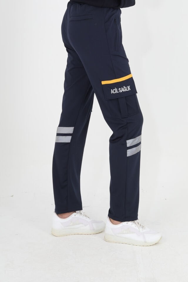 Yazlık 112 Acil Sağlık Likralı Lacivert Eşofman Pantolon (Unisex)