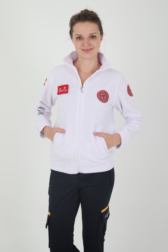 Evde Sağlık Beyaz Polar (Unisex)