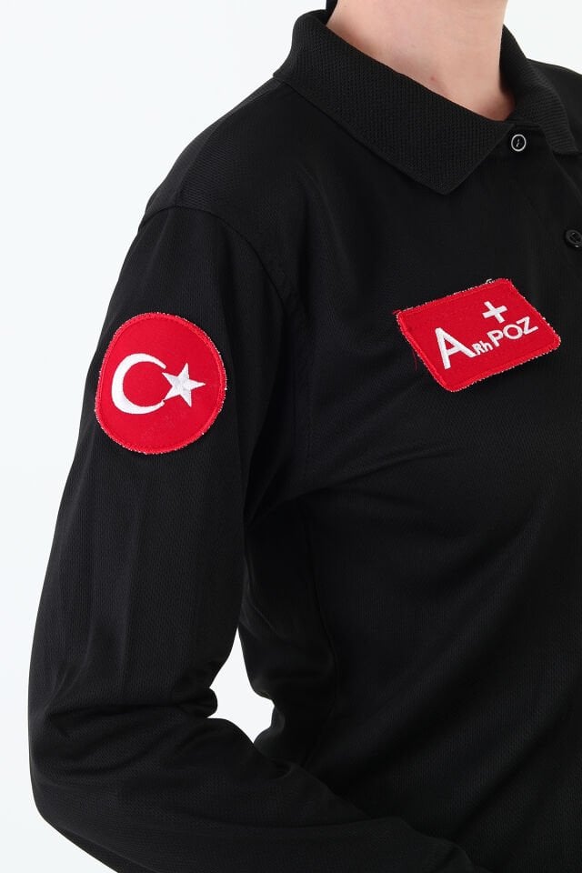 Yeni 112 Acil Sağlık Siyah Comfort Tunik T-shirt (Fileli)