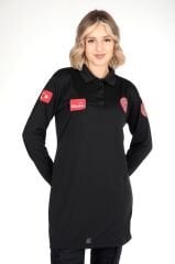Yeni 112 Acil Sağlık Siyah Comfort Tunik T-shirt (Fileli)