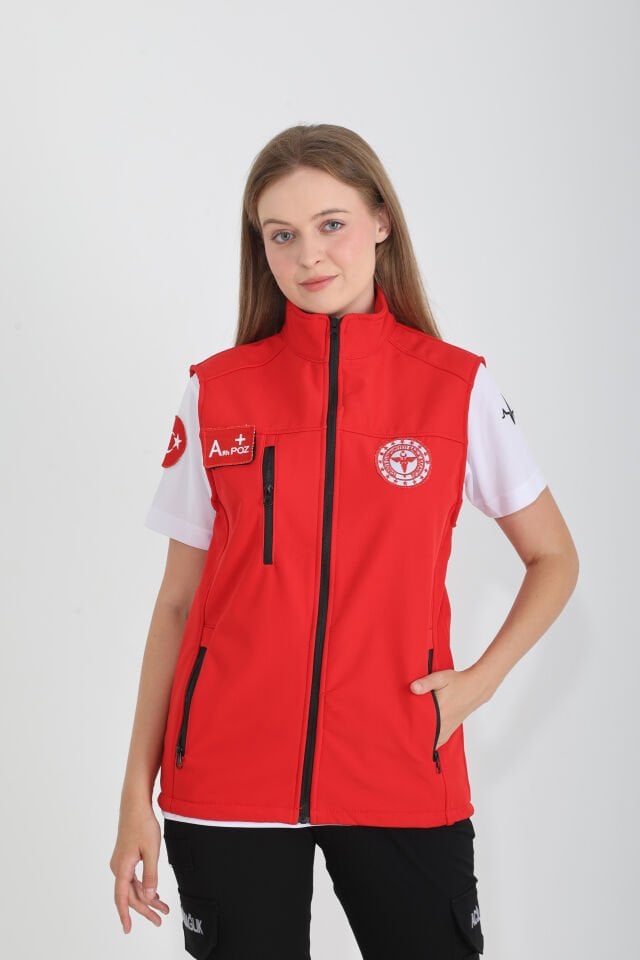 112 Acil Sağlık Kırmızı Yelek (Unisex)
