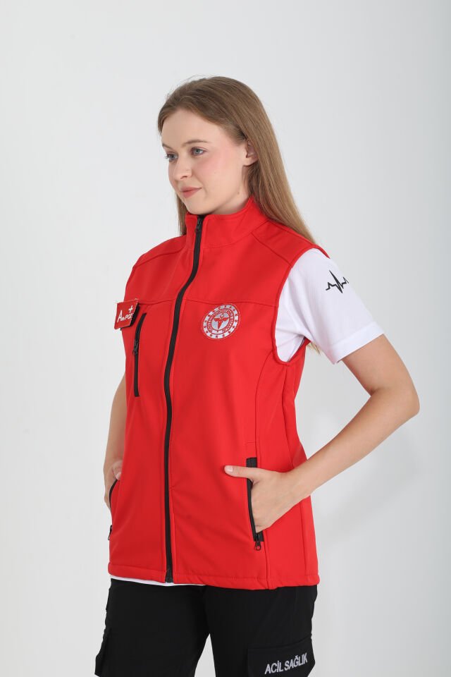 112 Acil Sağlık Kırmızı Yelek (Unisex)