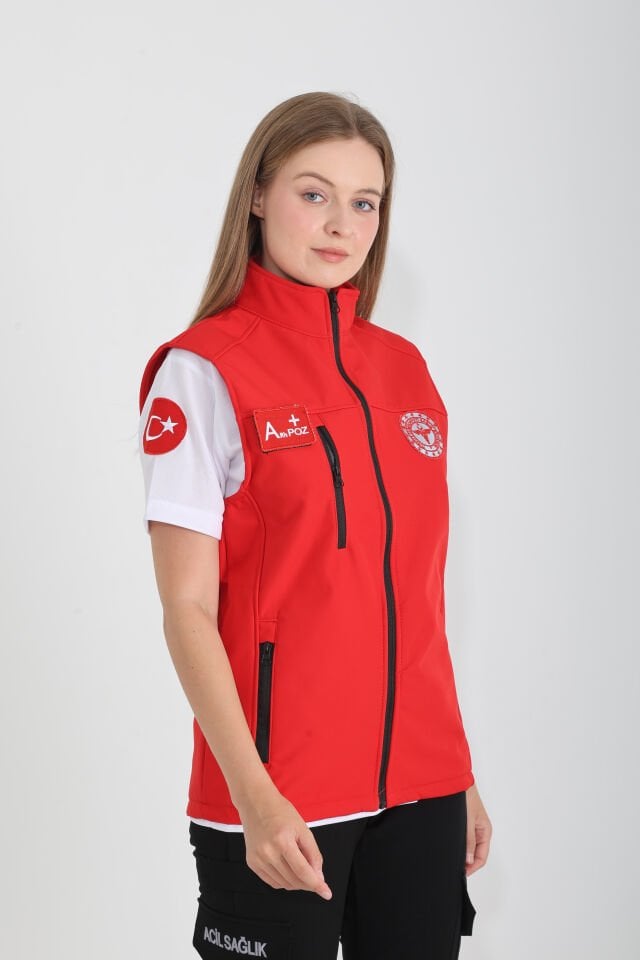 112 Acil Sağlık Kırmızı Yelek (Unisex)
