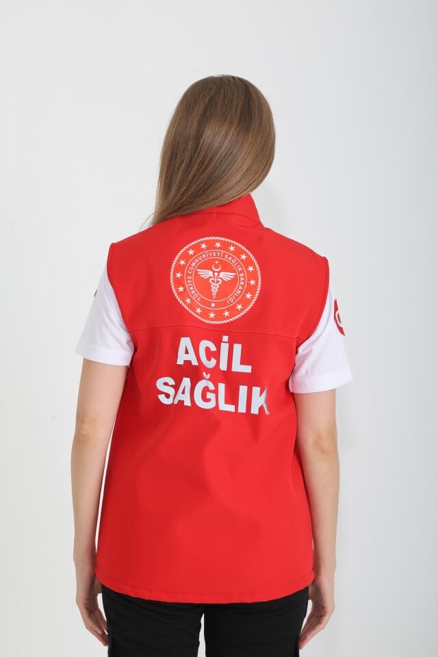 112 Acil Sağlık Kırmızı Yelek (Unisex)