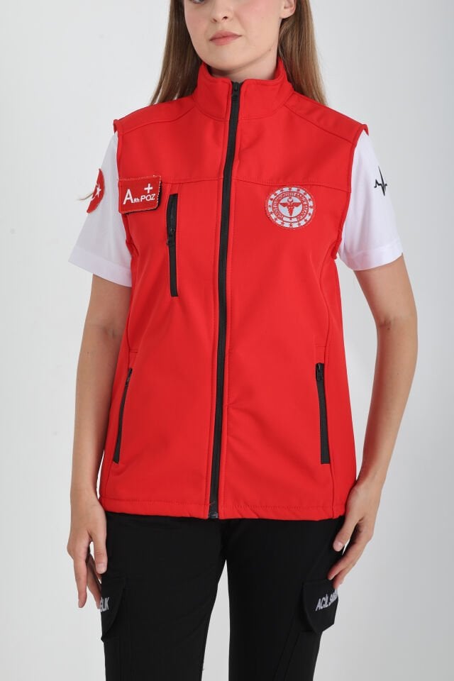 112 Acil Sağlık Kırmızı Yelek (Unisex)