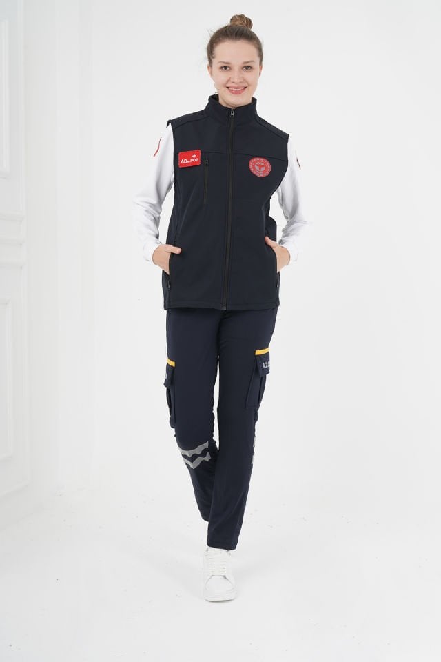 Evde Sağlık Lacivert Yelek  (Unisex)