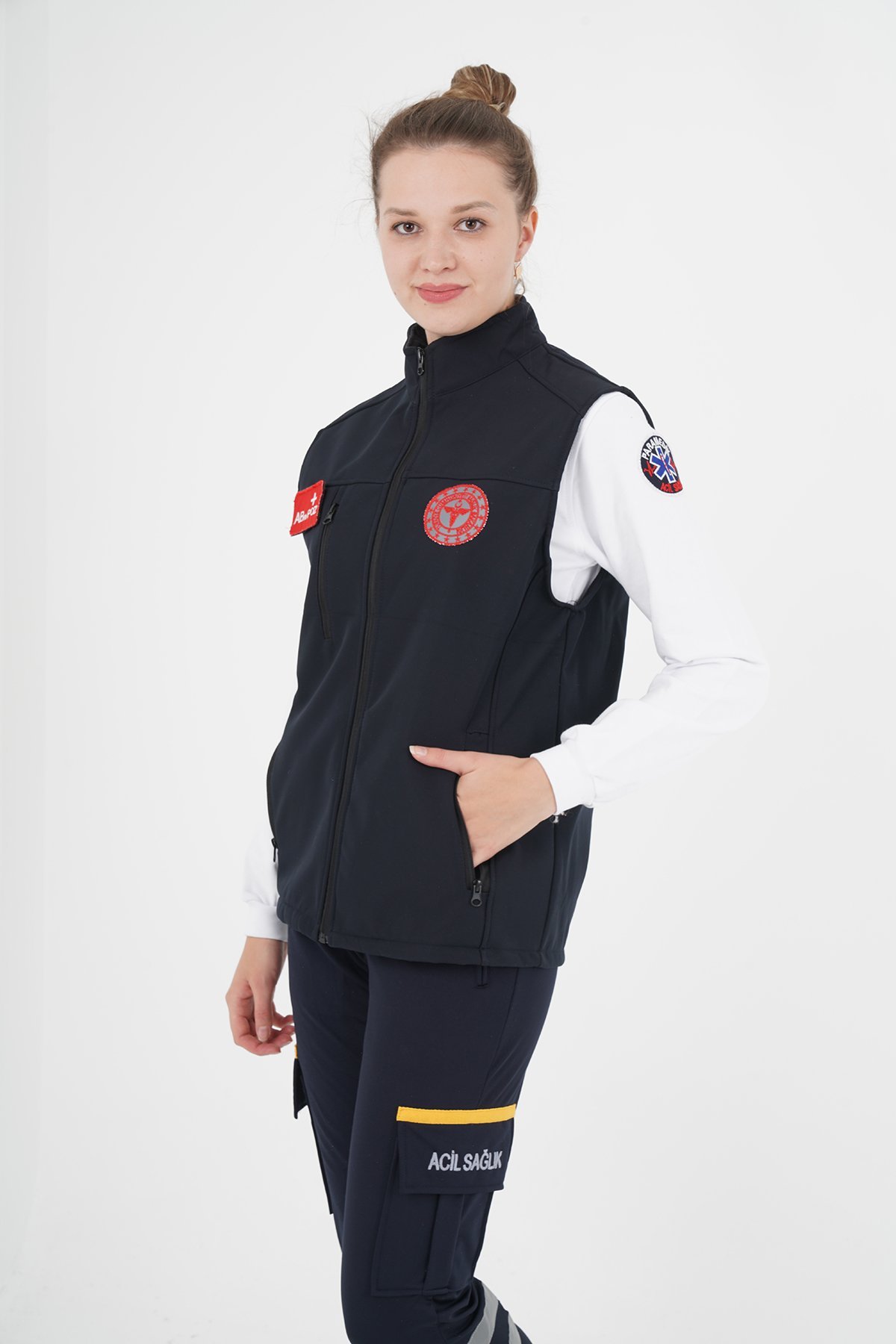 Evde Sağlık Lacivert Yelek  (Unisex)