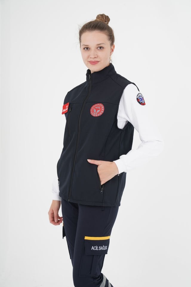 Evde Sağlık Lacivert Yelek  (Unisex)