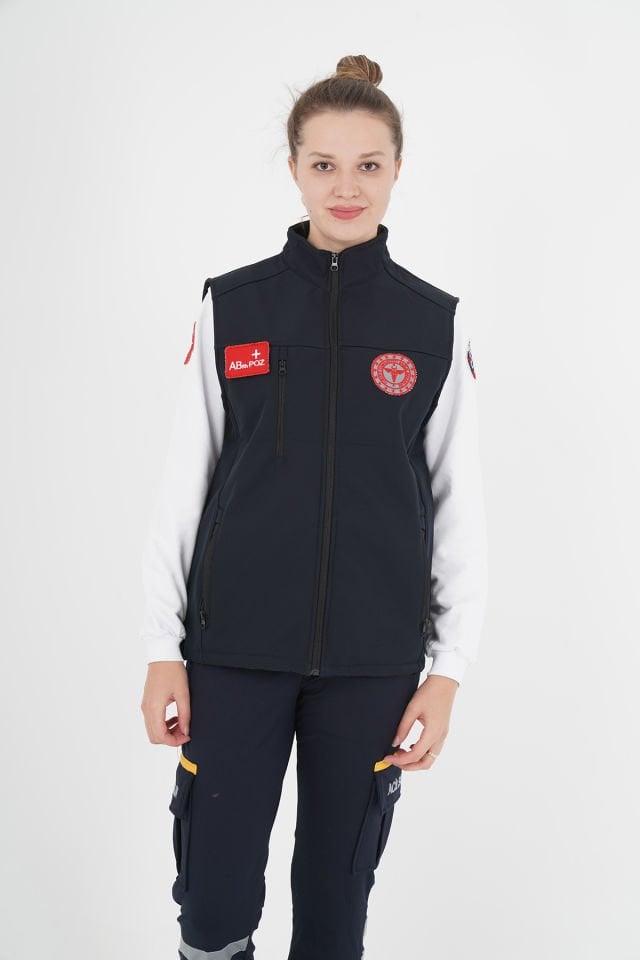 Evde Sağlık Lacivert Yelek  (Unisex)