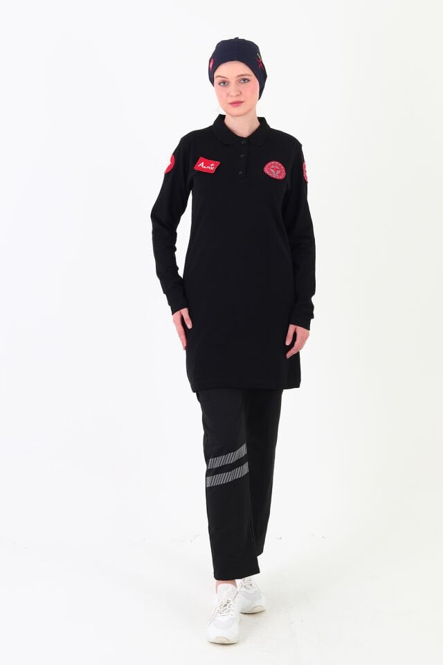 Yeni 112 Acil Sağlık Siyah Tunik Lacoste T-shirt