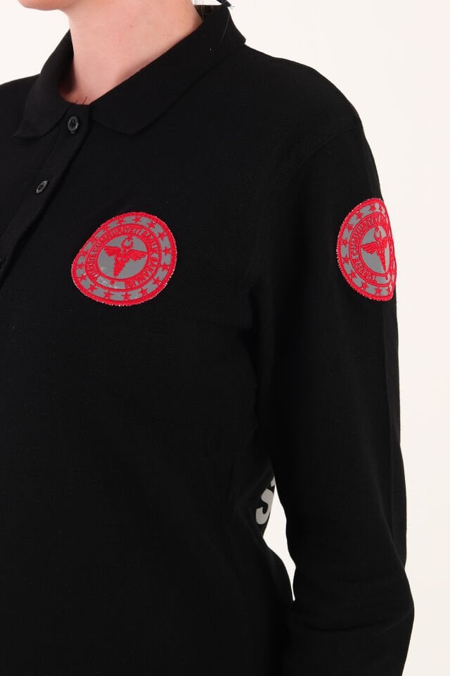 Yeni 112 Acil Sağlık Siyah Tunik Lacoste T-shirt