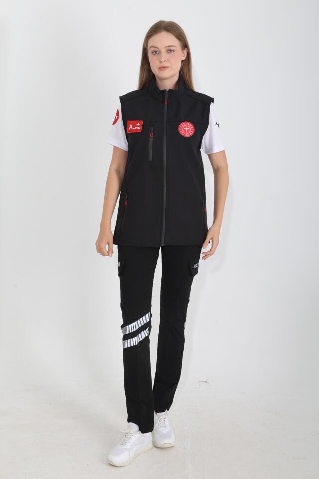 112 Acil Sağlık Siyah Yelek (Unisex)