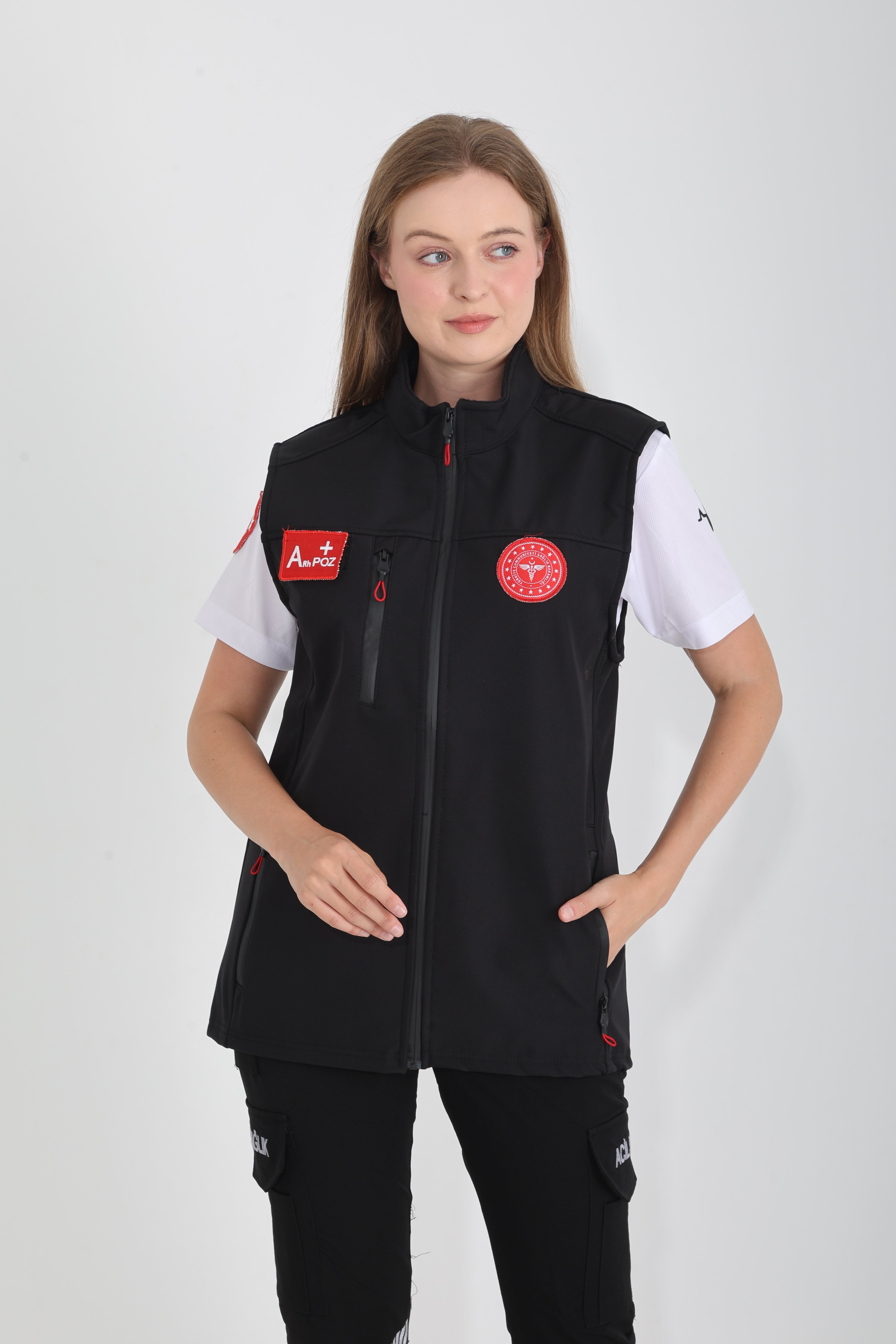 112 Acil Sağlık Siyah Yelek (Unisex)