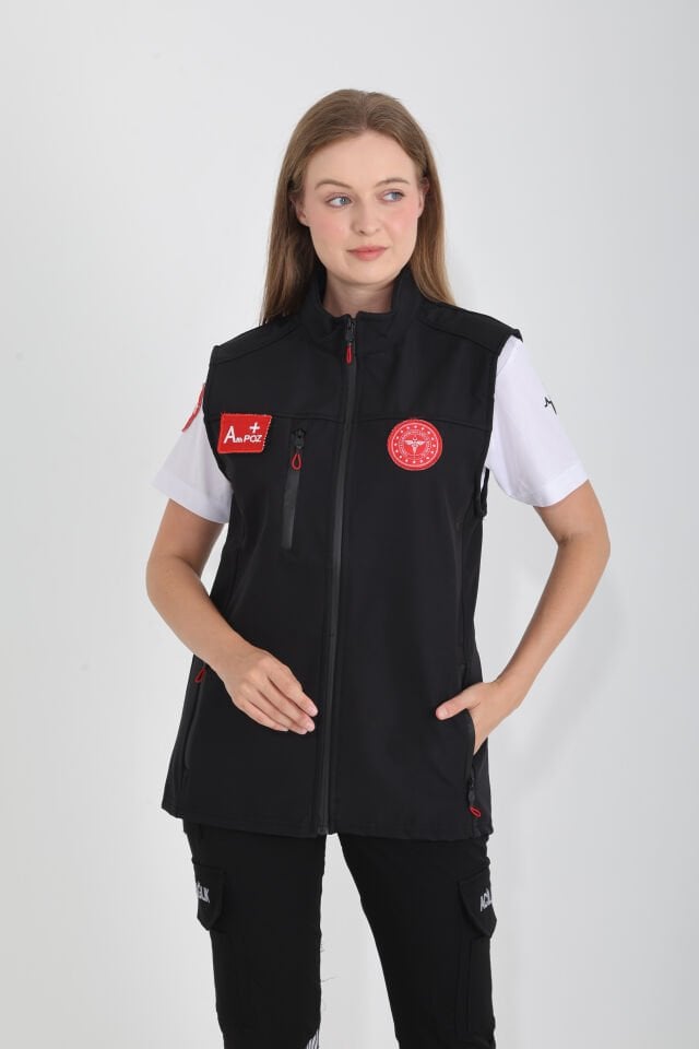 112 Acil Sağlık Siyah Yelek (Unisex)