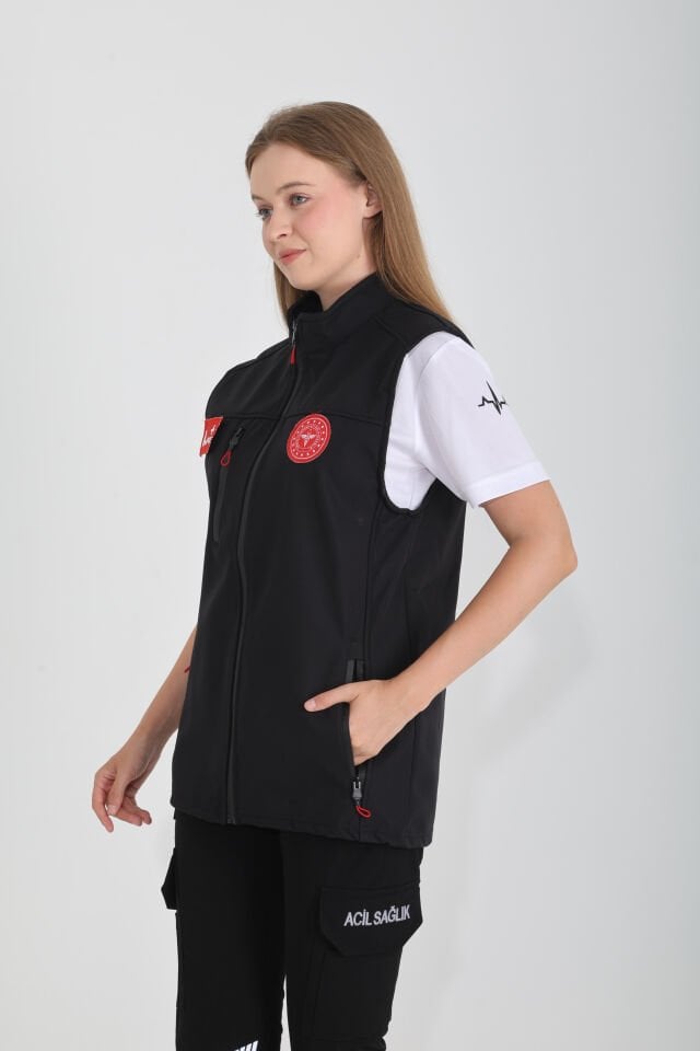 112 Acil Sağlık Siyah Yelek (Unisex)