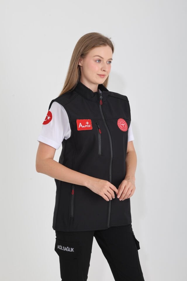 112 Acil Sağlık Siyah Yelek (Unisex)