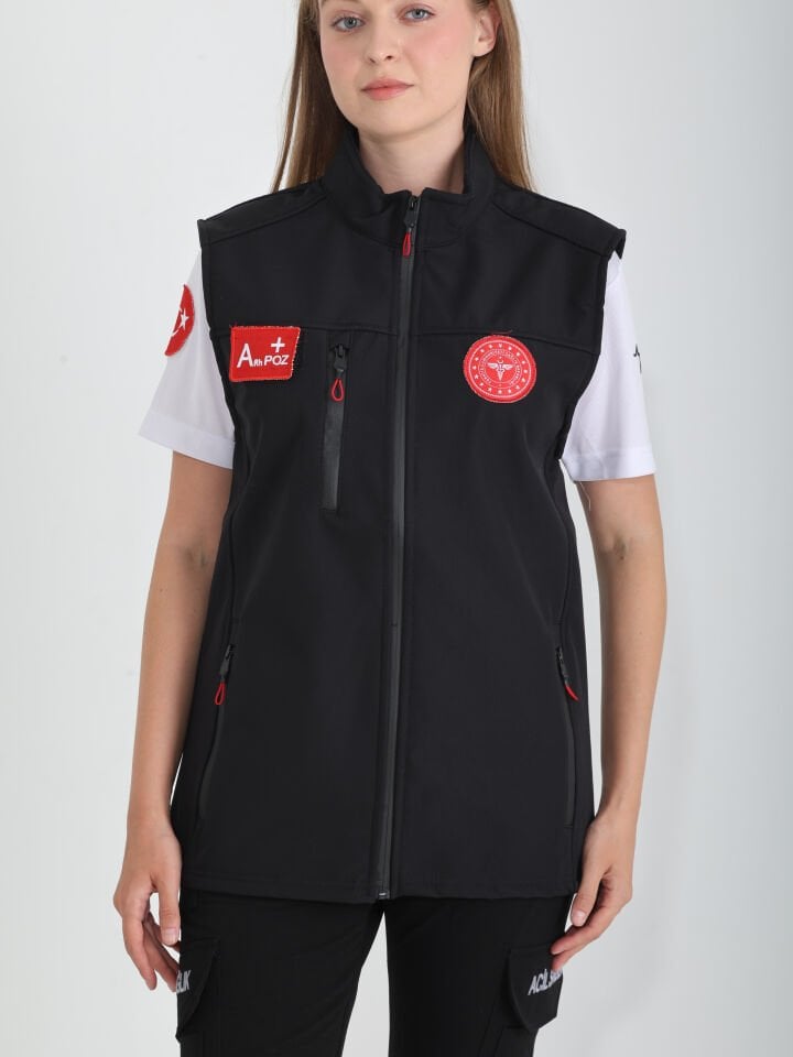 112 Acil Sağlık Siyah Yelek (Unisex)