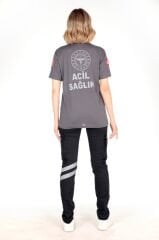 V Yaka Füme 112 Acil Sağlık  Comfort T-shirt (Fileli-Unisex)