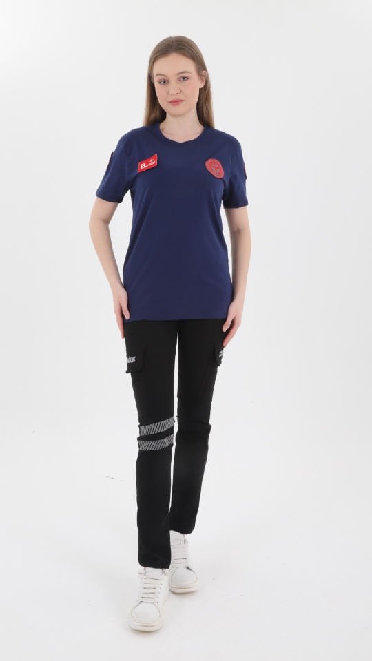 Yeni Petrol Mavisi 112 Acil Sağlık Penye T-shirt (Unisex)