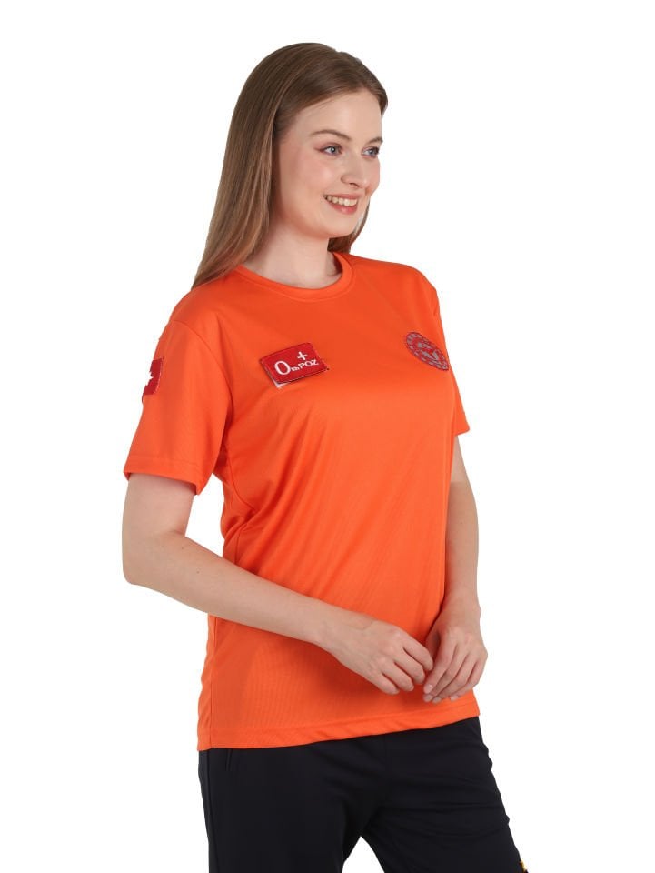 Yeni 112 Acil Sağlık Turuncu Sıfır Yaka Comfort T-shirt (Unisex-Fileli)
