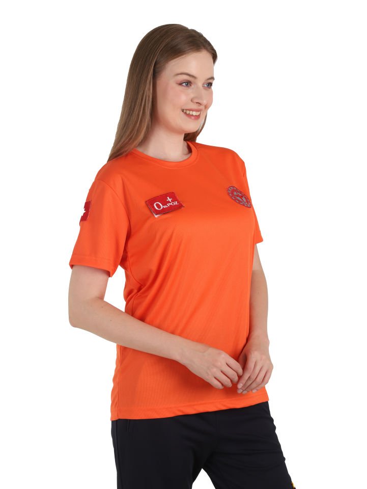 Yeni 112 Acil Sağlık Turuncu Sıfır Yaka Comfort T-shirt (Unisex-Fileli)