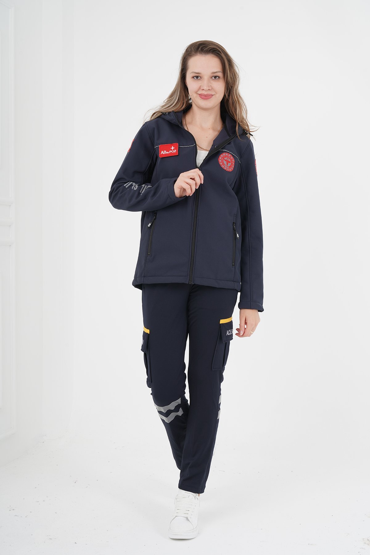 Yeni Evde Sağlık Lacivert Mont (Unisex-Su Geçirmez)