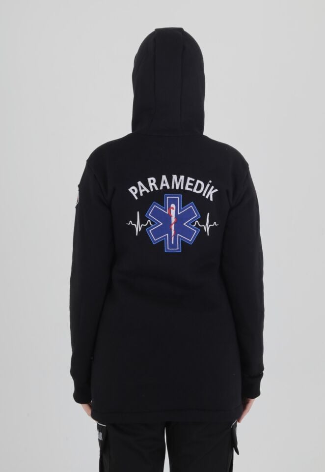 Paramedik Lacivert Kapşonlu Tunik Swit