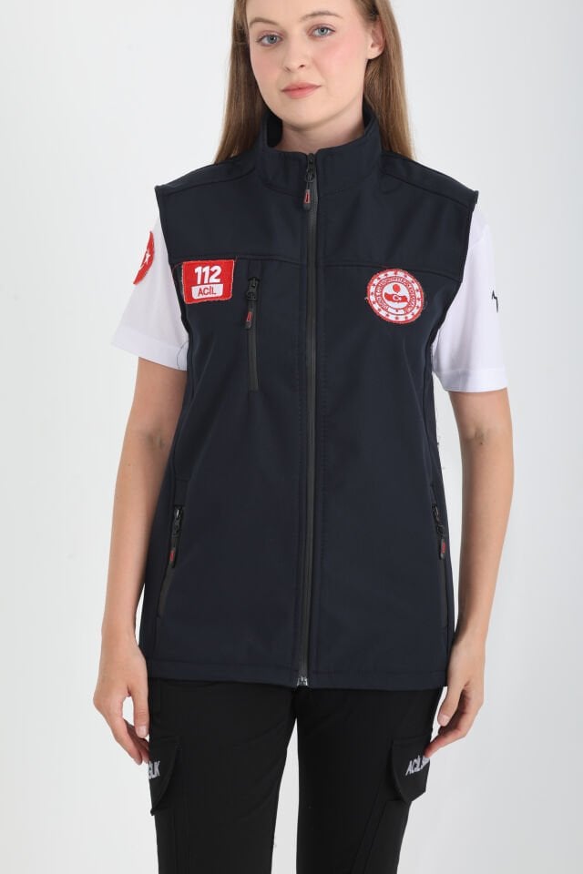 112 Çağrı Merkezi Lacivert Yelek (Unisex)