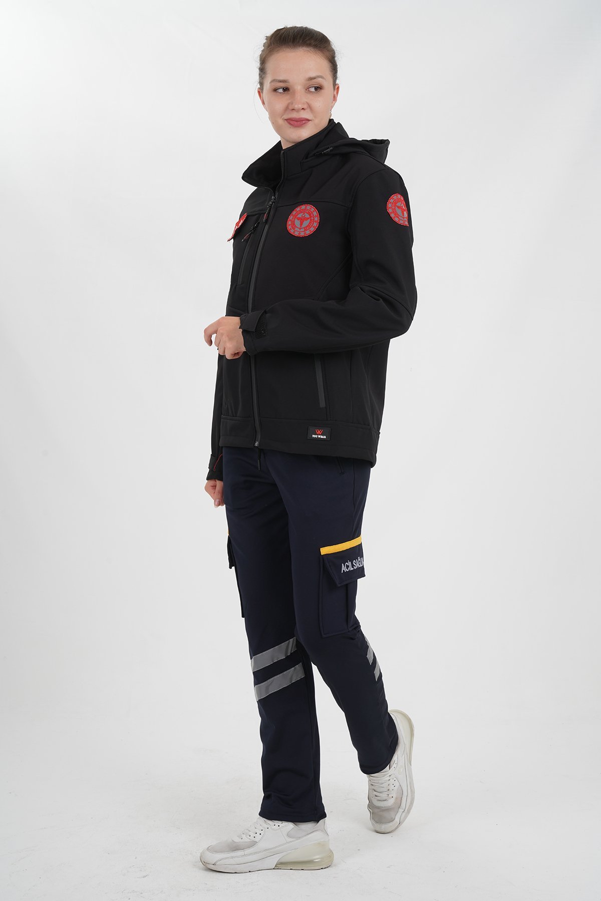 Yeni Evde Sağlık Siyah Mont (Unisex-Su Geçirmez)