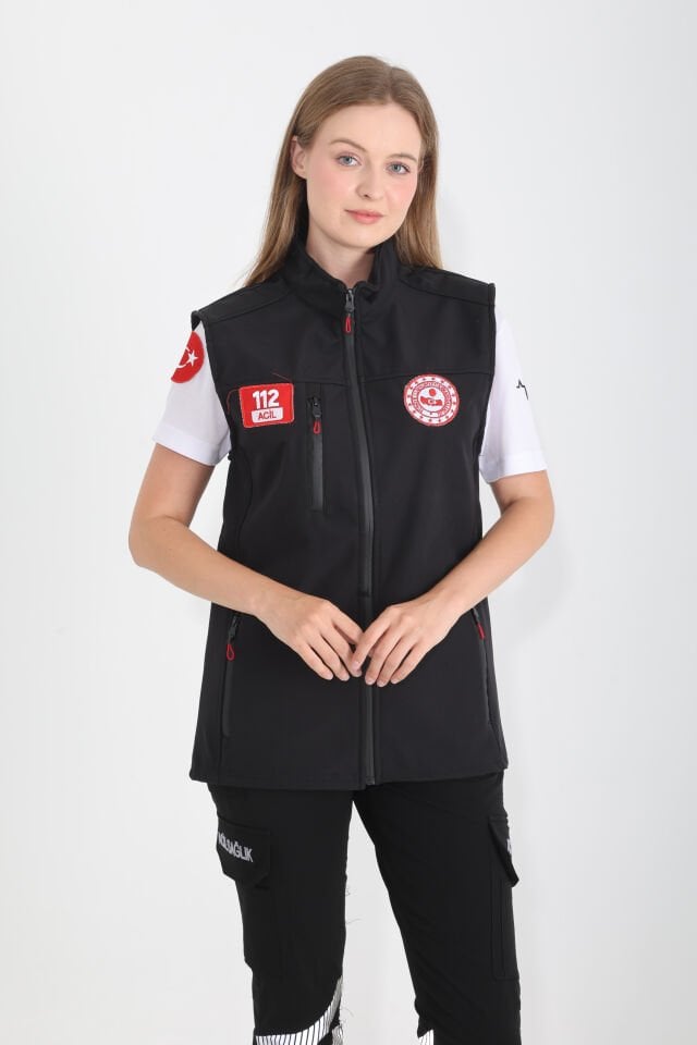 112 Çağrı Merkezi Siyah Yelek (Unisex)