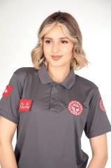 Yeni 112 Acil Sağlık Füme Polo Yaka Comfort T-shirt (Fileli-Unisex)